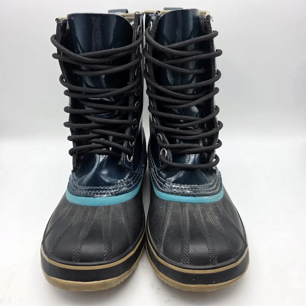 Sorel Aqua Dahlia Duck Boots Women 8 Waterproof Winter Snow Rain‎ Teal Blue
